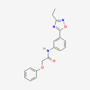 molecular formula C18H17N3O3 B7685589 N-(3-(3-ethyl-1,2,4-oxadiazol-5-yl)phenyl)-2-phenoxyacetamide 