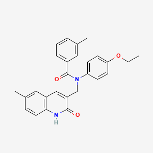 N-(4-ethoxyphenyl)-N-((2-hydroxy-6-methylquinolin-3-yl)methyl)-3-methylbenzamide