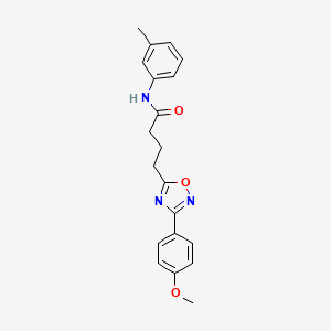 molecular formula C20H21N3O3 B7685665 4-(3-(4-methoxyphenyl)-1,2,4-oxadiazol-5-yl)-N-(m-tolyl)butanamide 