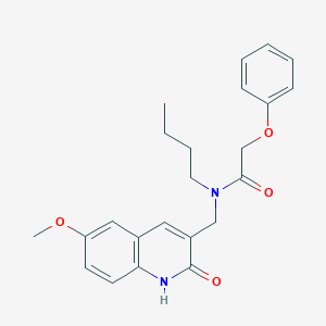 N-butyl-N-((2-hydroxy-6-methoxyquinolin-3-yl)methyl)-2-phenoxyacetamide