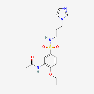N-(5-(N-(3-(1H-imidazol-1-yl)propyl)sulfamoyl)-2-ethoxyphenyl)acetamide