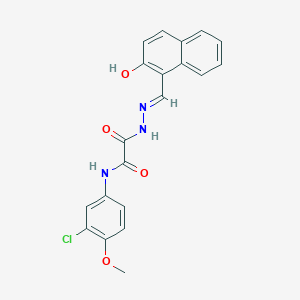 molecular formula C20H16ClN3O4 B7685770 N-(3-chloro-4-methoxyphenyl)-N'-[(4-methoxyphenyl)methyl]ethanediamide 