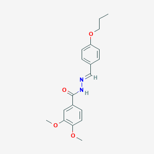 molecular formula C19H22N2O4 B7685786 N'-[(E)-(2-hydroxyphenyl)methylidene]-3,4-dimethoxybenzohydrazide 