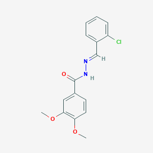 N'-[(Z)-[2-(benzyloxy)phenyl]methylidene]-3,4-dimethoxybenzohydrazide