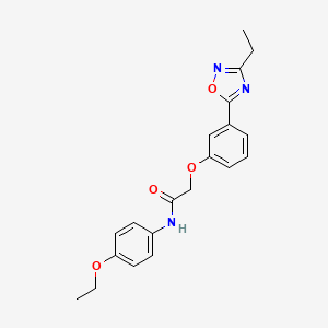 molecular formula C20H21N3O4 B7685857 N-(4-ethoxyphenyl)-2-(3-(3-ethyl-1,2,4-oxadiazol-5-yl)phenoxy)acetamide 