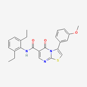 molecular formula C24H23N3O3S B7685858 ethyl 1-(3,4-dimethoxybenzenesulfonyl)piperidine-4-carboxylate 