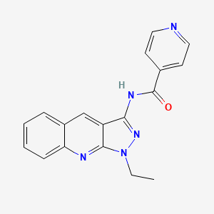 N-(1-ethyl-1H-pyrazolo[3,4-b]quinolin-3-yl)isonicotinamide