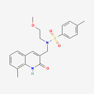 N-((2-hydroxy-8-methylquinolin-3-yl)methyl)-N-(2-methoxyethyl)-4-methylbenzenesulfonamide