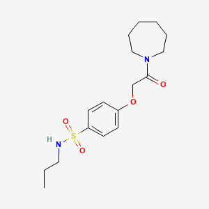 molecular formula C17H26N2O4S B7685934 4-(2-(azepan-1-yl)-2-oxoethoxy)-N-propylbenzenesulfonamide 