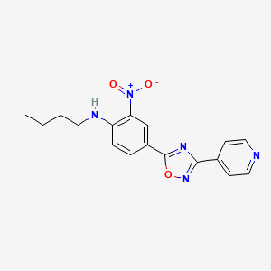 molecular formula C17H17N5O3 B7685979 N-butyl-2-nitro-4-(3-(pyridin-4-yl)-1,2,4-oxadiazol-5-yl)aniline 