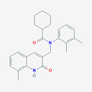 N-(2,3-dimethylphenyl)-N-((2-hydroxy-8-methylquinolin-3-yl)methyl)cyclohexanecarboxamide