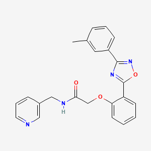 molecular formula C23H20N4O3 B7686015 N-(pyridin-3-ylmethyl)-2-(2-(3-(m-tolyl)-1,2,4-oxadiazol-5-yl)phenoxy)acetamide 