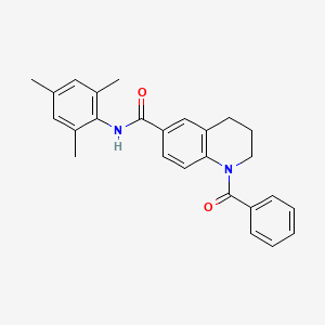 molecular formula C26H26N2O2 B7686045 1-benzoyl-N-(3-bromophenyl)-1,2,3,4-tetrahydroquinoline-6-carboxamide 