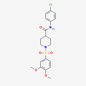 N-(4-chlorophenyl)-1-((3,4-dimethoxyphenyl)sulfonyl)piperidine-4-carboxamide