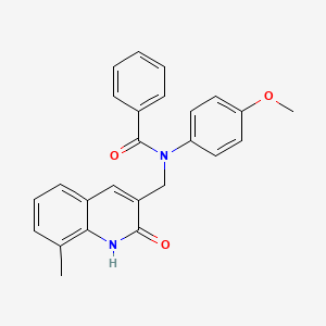 N-((2-hydroxy-8-methylquinolin-3-yl)methyl)-N-(4-methoxyphenyl)benzamide