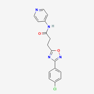 3-(3-(4-chlorophenyl)-1,2,4-oxadiazol-5-yl)-N-(pyridin-4-yl)propanamide