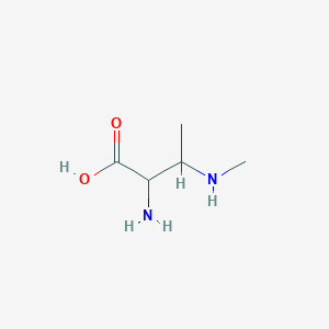 molecular formula C5H12N2O2 B076861 2-氨基-3-(甲基氨基)丁酸 CAS No. 13318-97-3