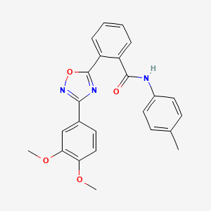 2-(3-(3,4-dimethoxyphenyl)-1,2,4-oxadiazol-5-yl)-N-(p-tolyl)benzamide