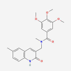 N-((2-hydroxy-6-methylquinolin-3-yl)methyl)-3,4,5-trimethoxy-N-methylbenzamide