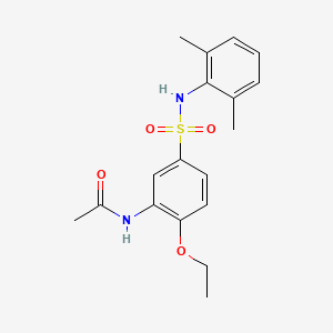 molecular formula C18H22N2O4S B7686145 N-(5-(N-(2,6-dimethylphenyl)sulfamoyl)-2-ethoxyphenyl)acetamide 