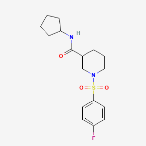 N-cyclopentyl-1-((4-fluorophenyl)sulfonyl)piperidine-3-carboxamide