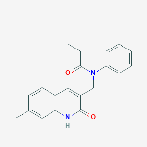 N-((2-hydroxy-7-methylquinolin-3-yl)methyl)-N-(m-tolyl)butyramide