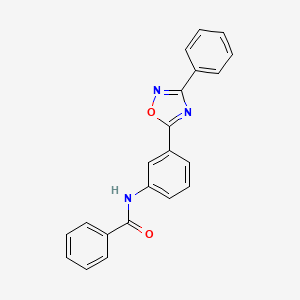 N-(3-(3-phenyl-1,2,4-oxadiazol-5-yl)phenyl)benzamide