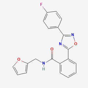 2-(3-(4-fluorophenyl)-1,2,4-oxadiazol-5-yl)-N-(furan-2-ylmethyl)benzamide