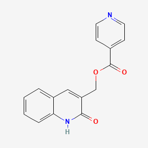 molecular formula C16H12N2O3 B7686279 (2-hydroxyquinolin-3-yl)methyl isonicotinate 