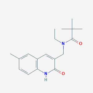 N-ethyl-N-((2-hydroxy-6-methylquinolin-3-yl)methyl)pivalamide