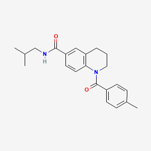 N-[(furan-2-yl)methyl]-1-(4-methylbenzoyl)-1,2,3,4-tetrahydroquinoline-6-carboxamide