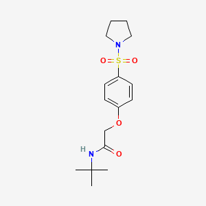 N-(tert-butyl)-2-(4-(pyrrolidin-1-ylsulfonyl)phenoxy)acetamide