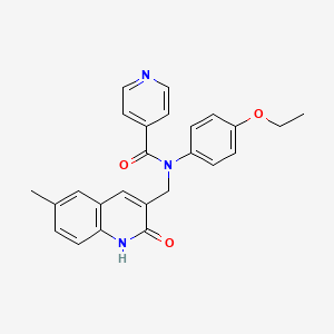 N-(4-ethoxyphenyl)-N-((2-hydroxy-6-methylquinolin-3-yl)methyl)isonicotinamide