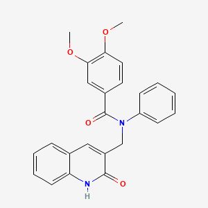 N-((2-hydroxyquinolin-3-yl)methyl)-3,4-dimethoxy-N-phenylbenzamide