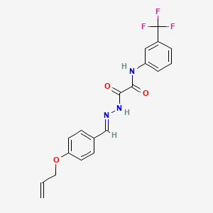 molecular formula C19H16F3N3O3 B7686369 (E)-2-(2-(4-(allyloxy)benzylidene)hydrazinyl)-2-oxo-N-(3-(trifluoromethyl)phenyl)acetamide 