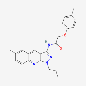 N-(6-methyl-1-propyl-1H-pyrazolo[3,4-b]quinolin-3-yl)-2-(p-tolyloxy)acetamide