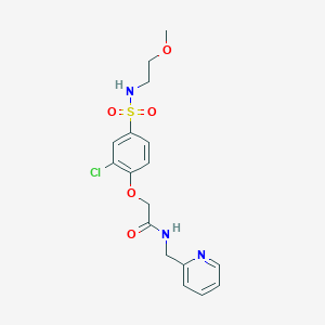 2-{2-chloro-4-[(2-methoxyethyl)sulfamoyl]phenoxy}-N-[2-(trifluoromethyl)phenyl]acetamide