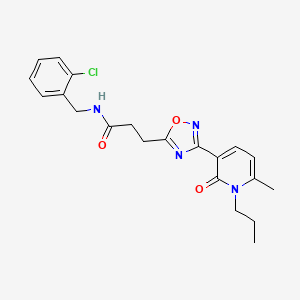 N-(2-chlorobenzyl)-3-(3-(6-methyl-2-oxo-1-propyl-1,2-dihydropyridin-3-yl)-1,2,4-oxadiazol-5-yl)propanamide