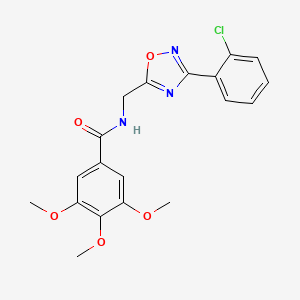 molecular formula C19H18ClN3O5 B7686404 N-((3-(2-chlorophenyl)-1,2,4-oxadiazol-5-yl)methyl)-3,4,5-trimethoxybenzamide CAS No. 876666-61-4