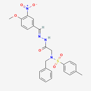 molecular formula C24H24N4O6S B7686414 (E)-N-benzyl-N-(2-(2-(4-methoxy-3-nitrobenzylidene)hydrazinyl)-2-oxoethyl)-4-methylbenzenesulfonamide 