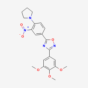 5-(3-nitro-4-(pyrrolidin-1-yl)phenyl)-3-(3,4,5-trimethoxyphenyl)-1,2,4-oxadiazole