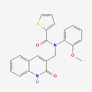 N-((2-hydroxyquinolin-3-yl)methyl)-N-(2-methoxyphenyl)thiophene-2-carboxamide