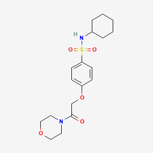 molecular formula C18H26N2O5S B7686436 2-[4-(cyclohexylsulfamoyl)phenoxy]-N-[(pyridin-2-yl)methyl]acetamide 