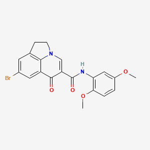 molecular formula C20H17BrN2O4 B7686440 8-bromo-N-(2,5-dimethoxyphenyl)-6-oxo-2,6-dihydro-1H-pyrrolo[3,2,1-ij]quinoline-5-carboxamide 