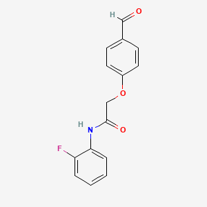 molecular formula C15H12FNO3 B7686494 N-(2-Fluorophenyl)-2-(4-formylphenoxy)acetamide CAS No. 553640-77-0