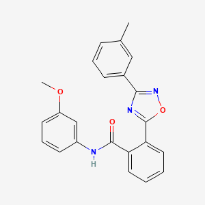 molecular formula C23H19N3O3 B7686521 N-(3-methoxyphenyl)-2-(3-(m-tolyl)-1,2,4-oxadiazol-5-yl)benzamide 