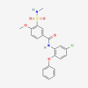 N-(5-chloro-2-phenoxyphenyl)-4-methoxy-3-(N-methylsulfamoyl)benzamide