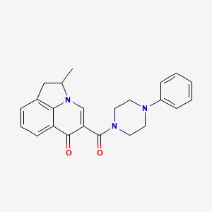 2-methyl-5-(4-phenylpiperazine-1-carbonyl)-1H-pyrrolo[3,2,1-ij]quinolin-6(2H)-one
