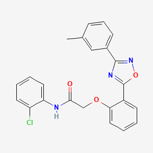 molecular formula C23H18ClN3O3 B7686613 N-(2-chlorophenyl)-2-(2-(3-(m-tolyl)-1,2,4-oxadiazol-5-yl)phenoxy)acetamide 