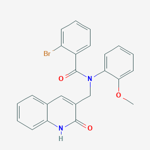 molecular formula C24H19BrN2O3 B7686621 2-bromo-N-((2-hydroxyquinolin-3-yl)methyl)-N-(2-methoxyphenyl)benzamide 